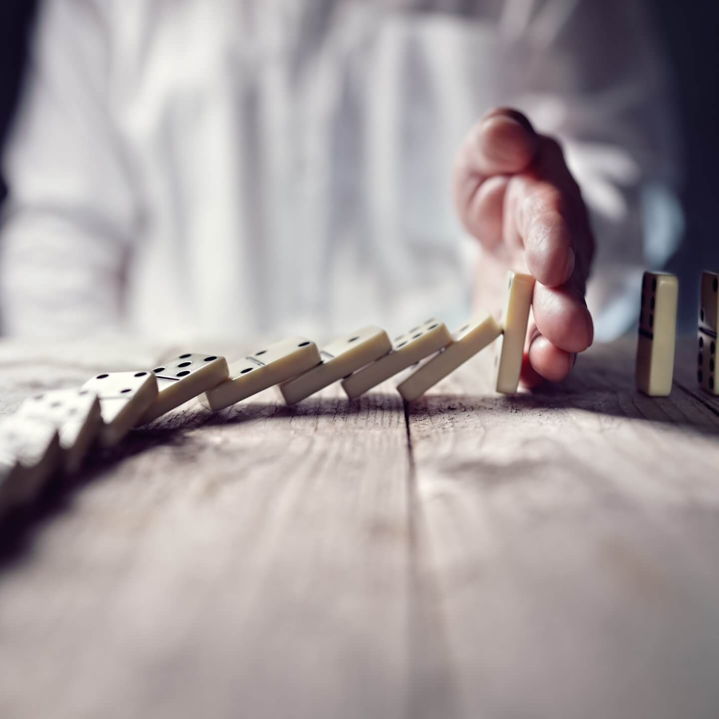 Stopping the domino effect concept for business solution